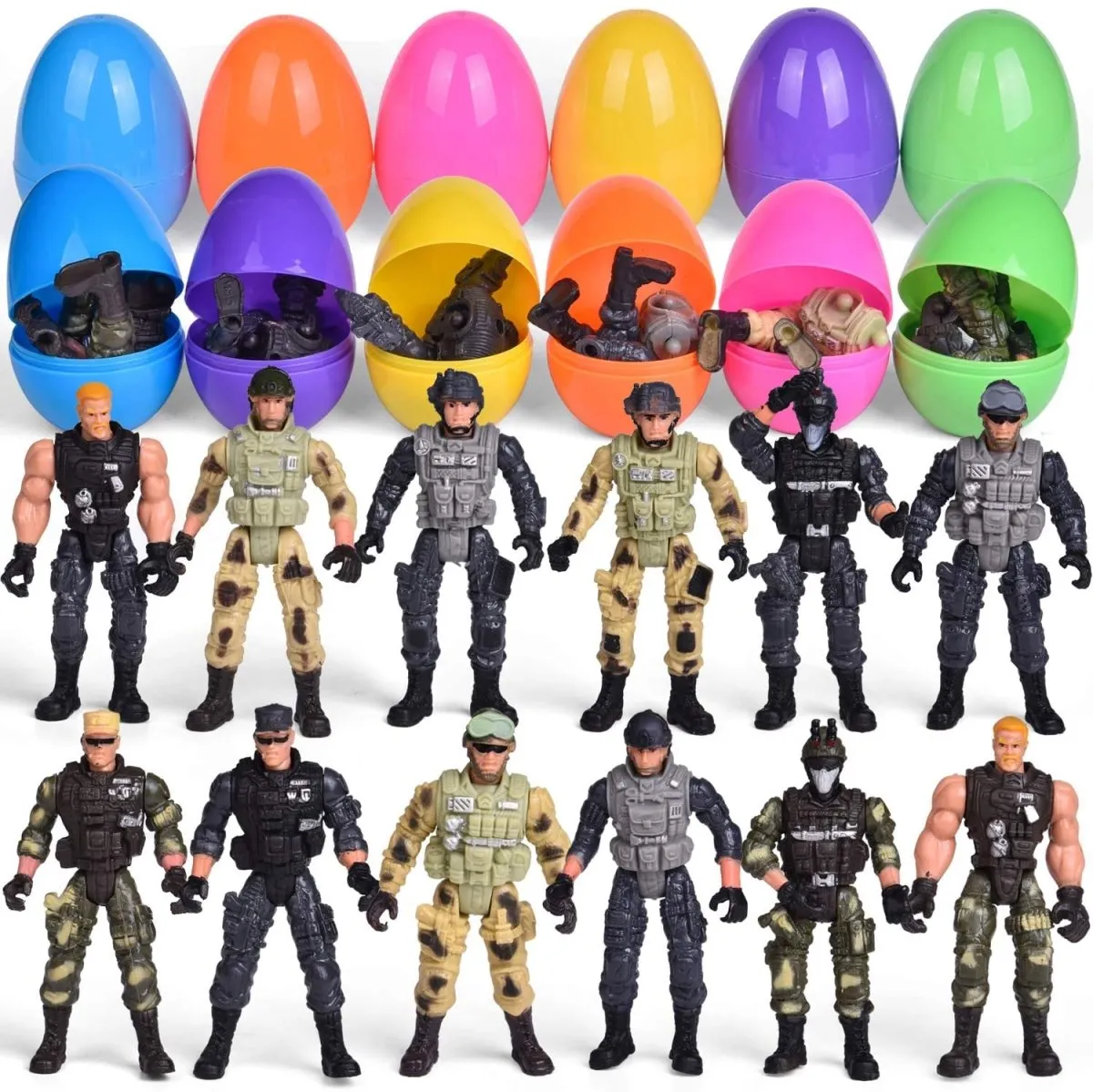 12Pcs Surprise Toy with Army Men