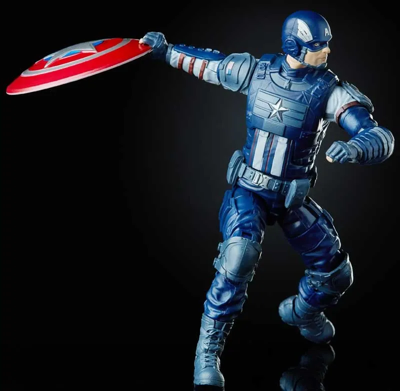 Avengers Video Game Marvel Legends 6 Inch Captain America Action Figure   BAF - Hasbro