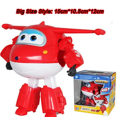 Big!!!15cm ABS Super Wings Deformation Airplane Robot Action Figures Super Wing Transformation toys for children gift Brinquedos