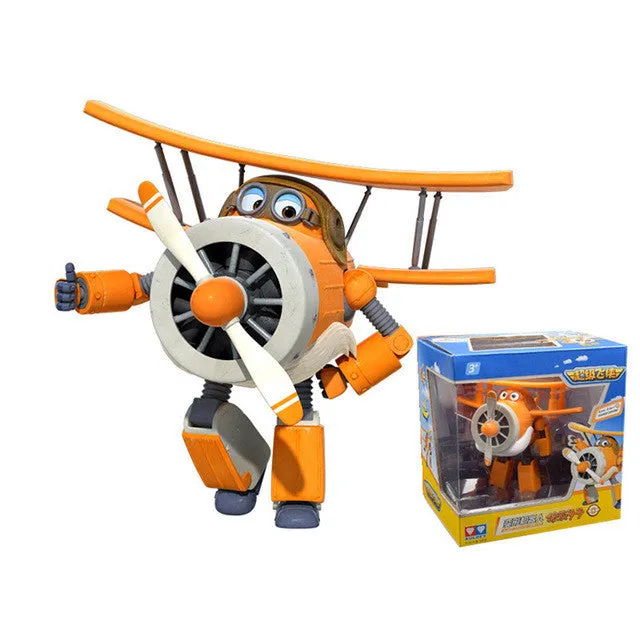 Big!!!15cm ABS Super Wings Deformation Airplane Robot Action Figures Super Wing Transformation toys for children gift Brinquedos