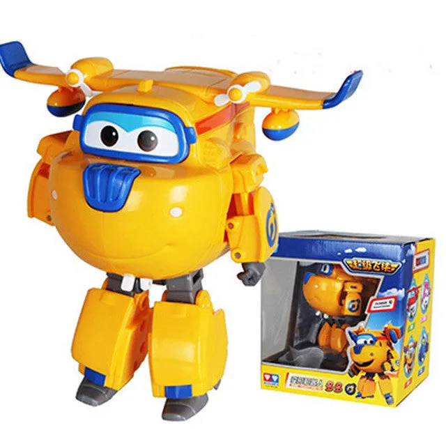 Big!!!15cm ABS Super Wings Deformation Airplane Robot Action Figures Super Wing Transformation toys for children gift Brinquedos