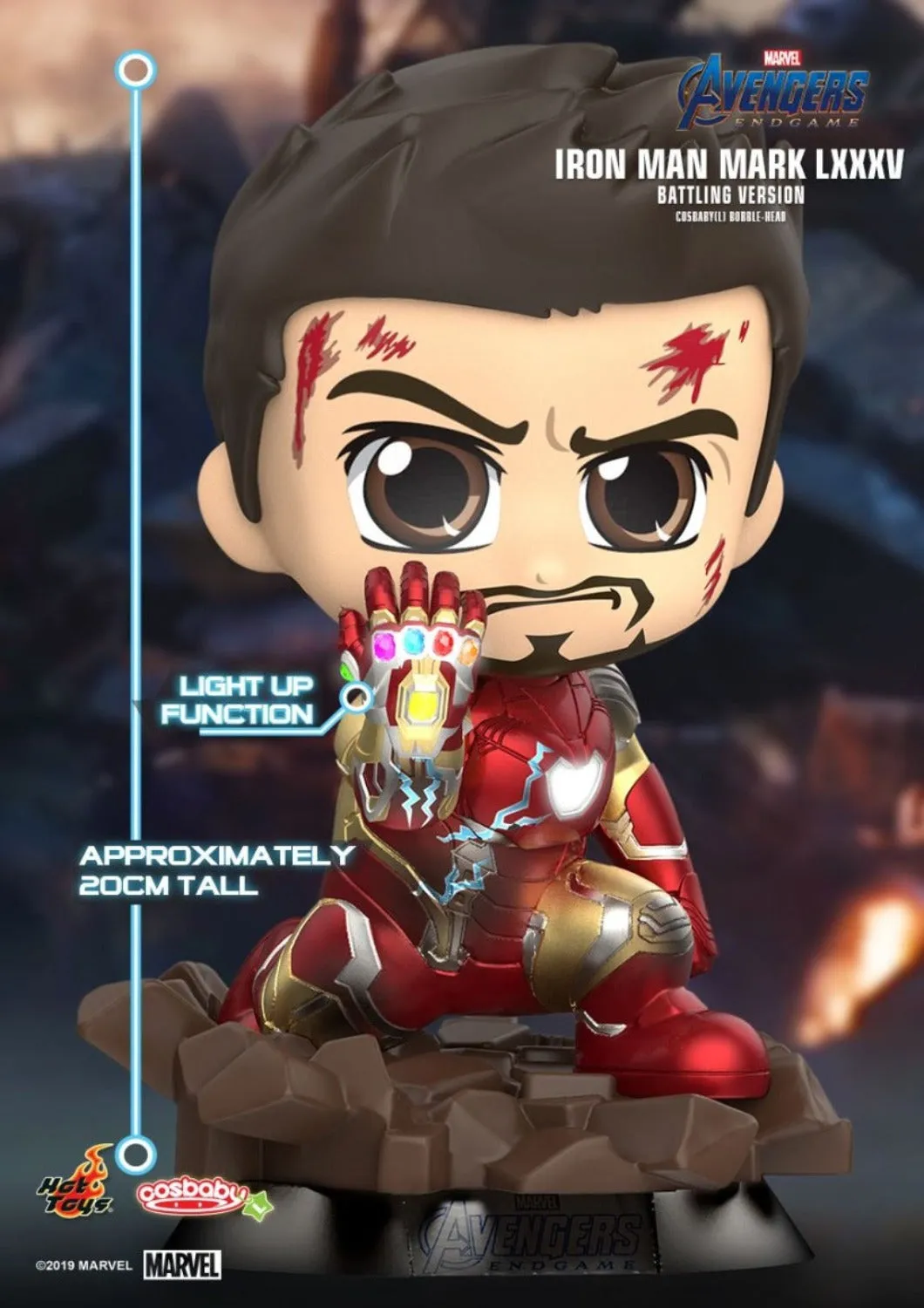 COSBABY IRON MAN MARK LXXXV - MARK 85 BATTLING VERSION (L) BOBBLE-HEAD - COSB679