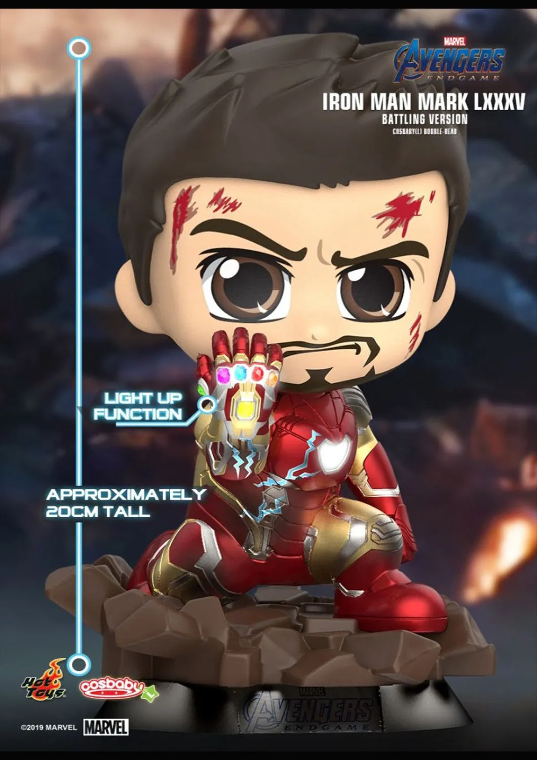 COSBABY IRON MAN MARK LXXXV - MARK 85 BATTLING VERSION (L) BOBBLE-HEAD - COSB679