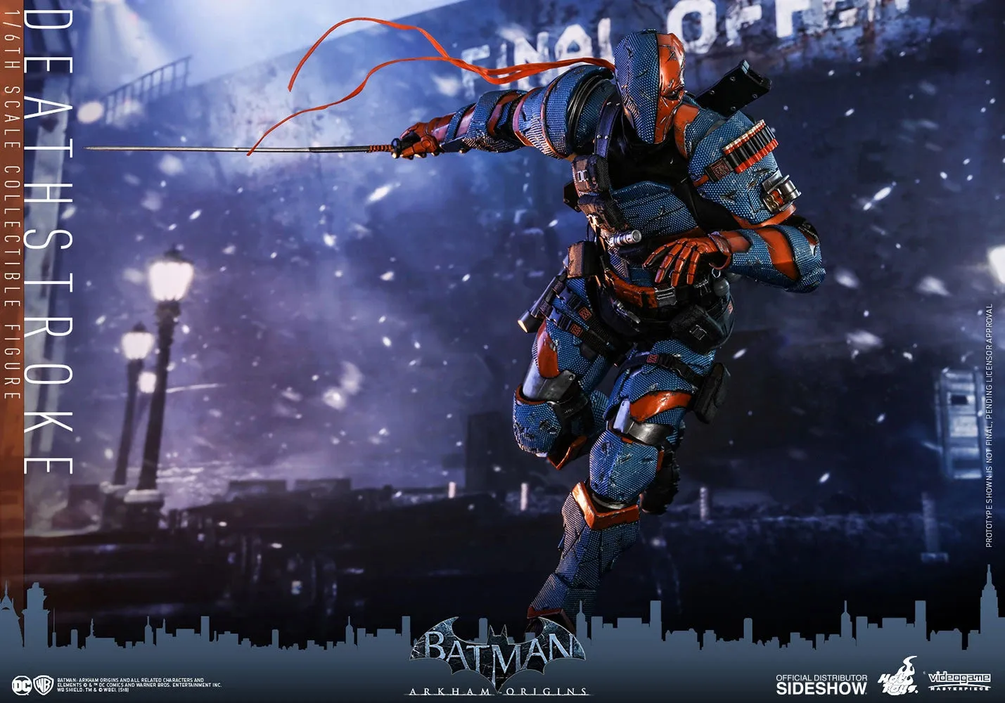 HOT TOYS DC  BATMAN ARKHAM ORIGINS DEATHSTROKE COLLECTIBLE FIGURE 1/6 VGM30