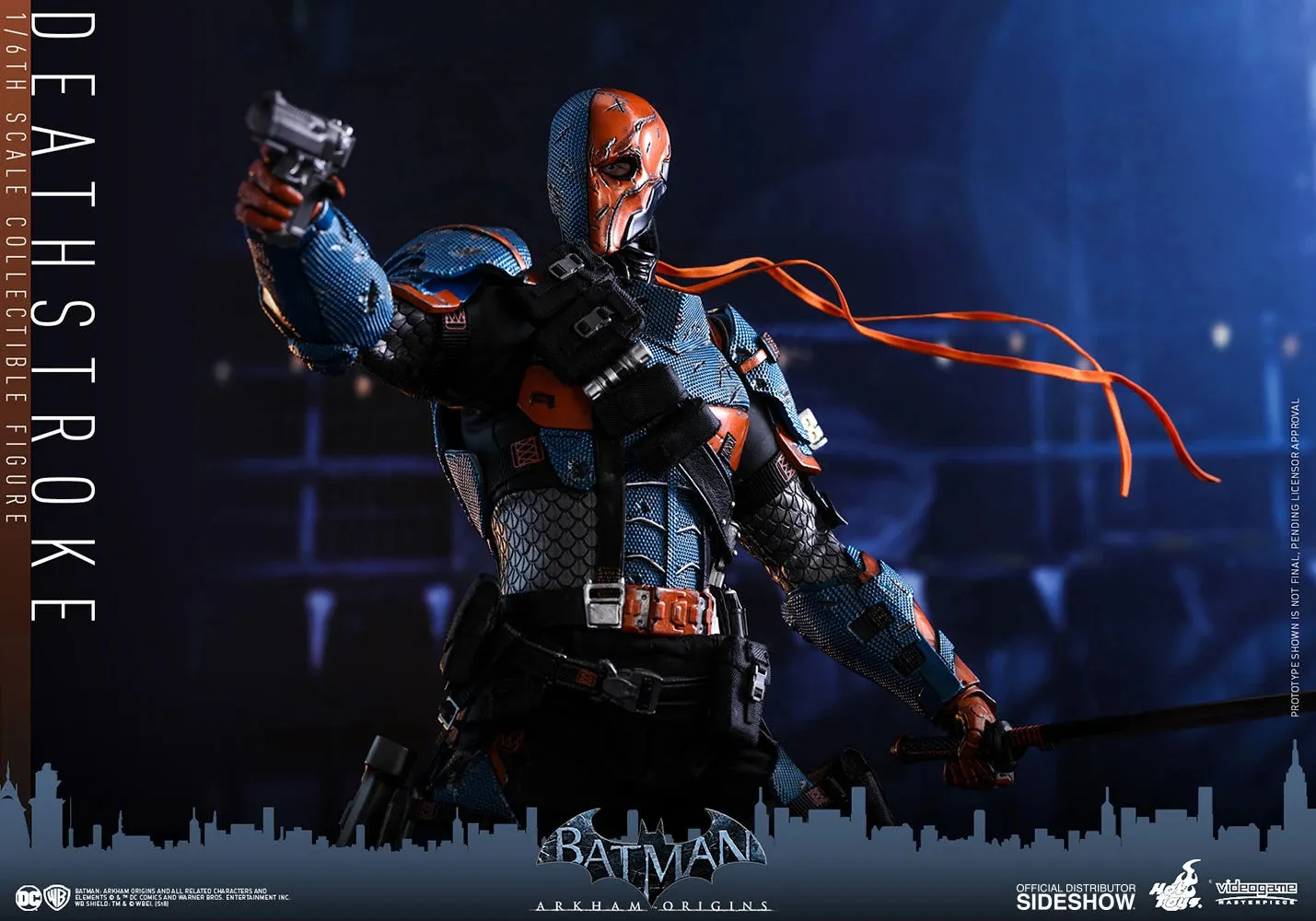 HOT TOYS DC  BATMAN ARKHAM ORIGINS DEATHSTROKE COLLECTIBLE FIGURE 1/6 VGM30