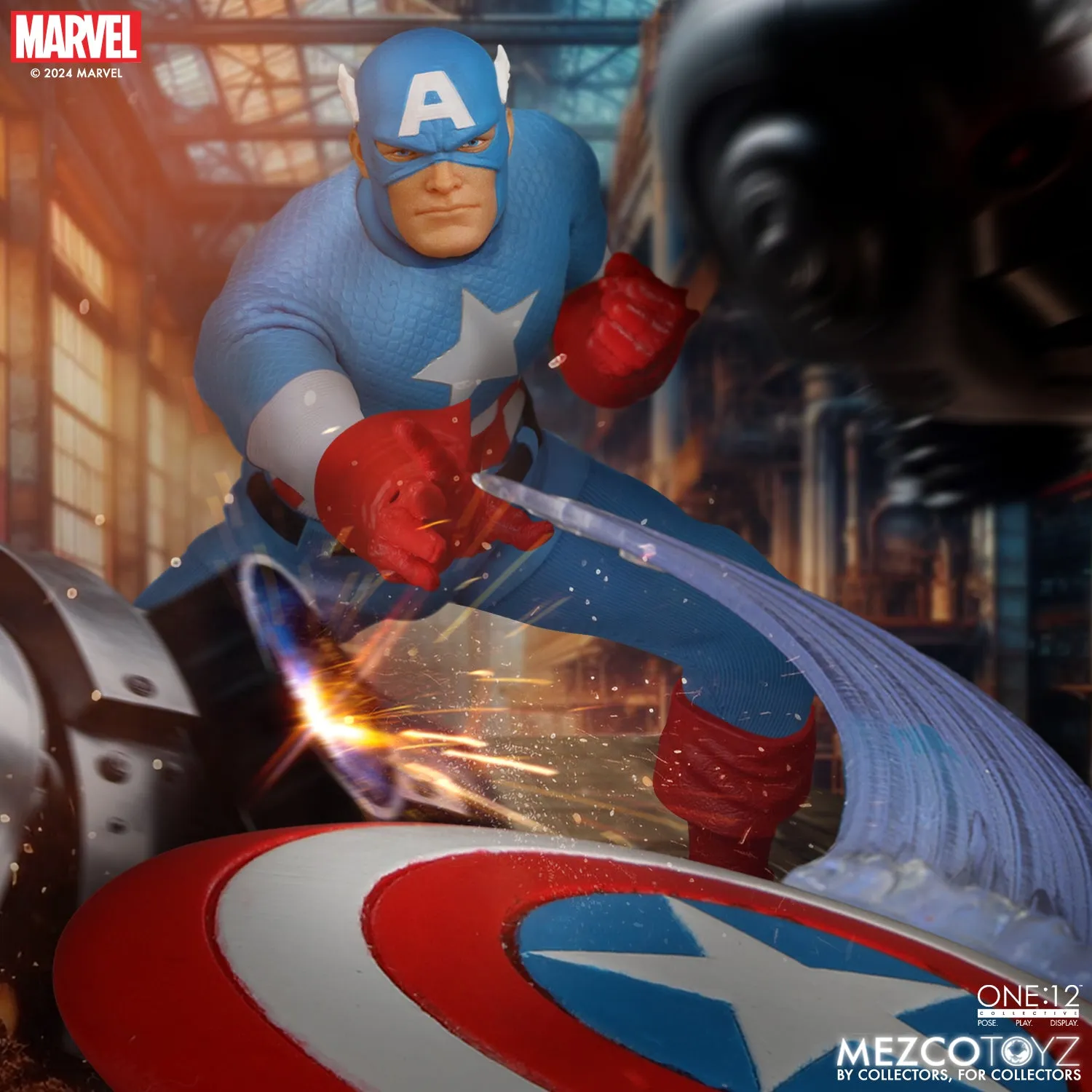 [Pre-Order] Mezco Toys: Marvel- Captain America Silver Age - One:12 Collective Action Figure