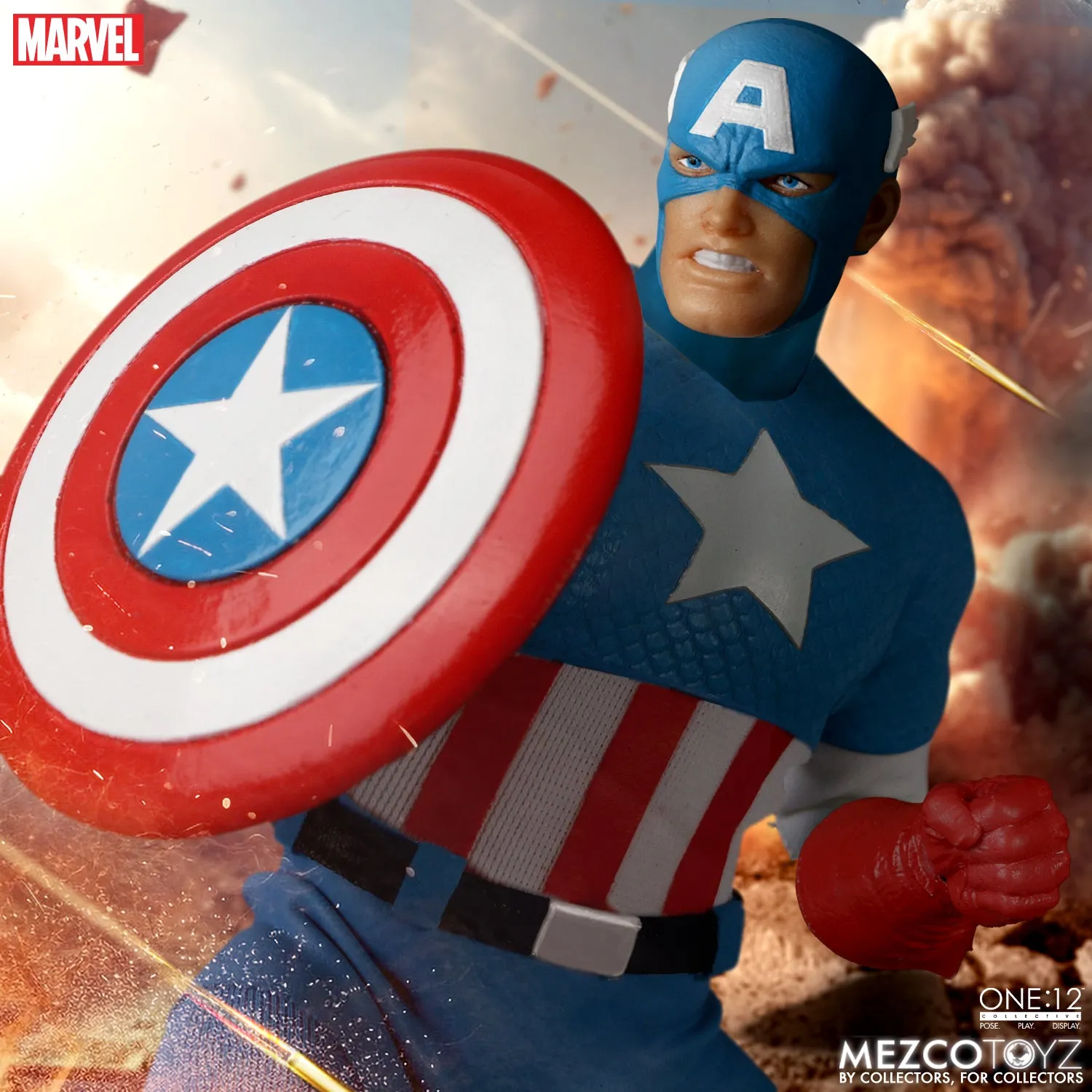 [Pre-Order] Mezco Toys: Marvel- Captain America Silver Age - One:12 Collective Action Figure