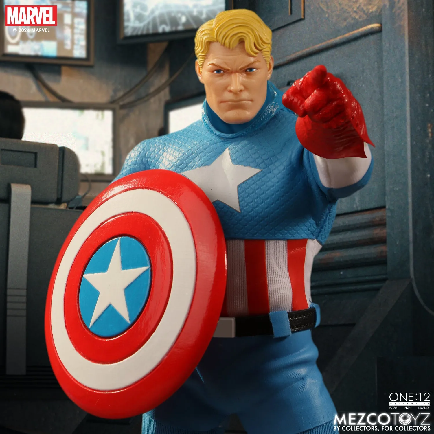 [Pre-Order] Mezco Toys: Marvel- Captain America Silver Age - One:12 Collective Action Figure