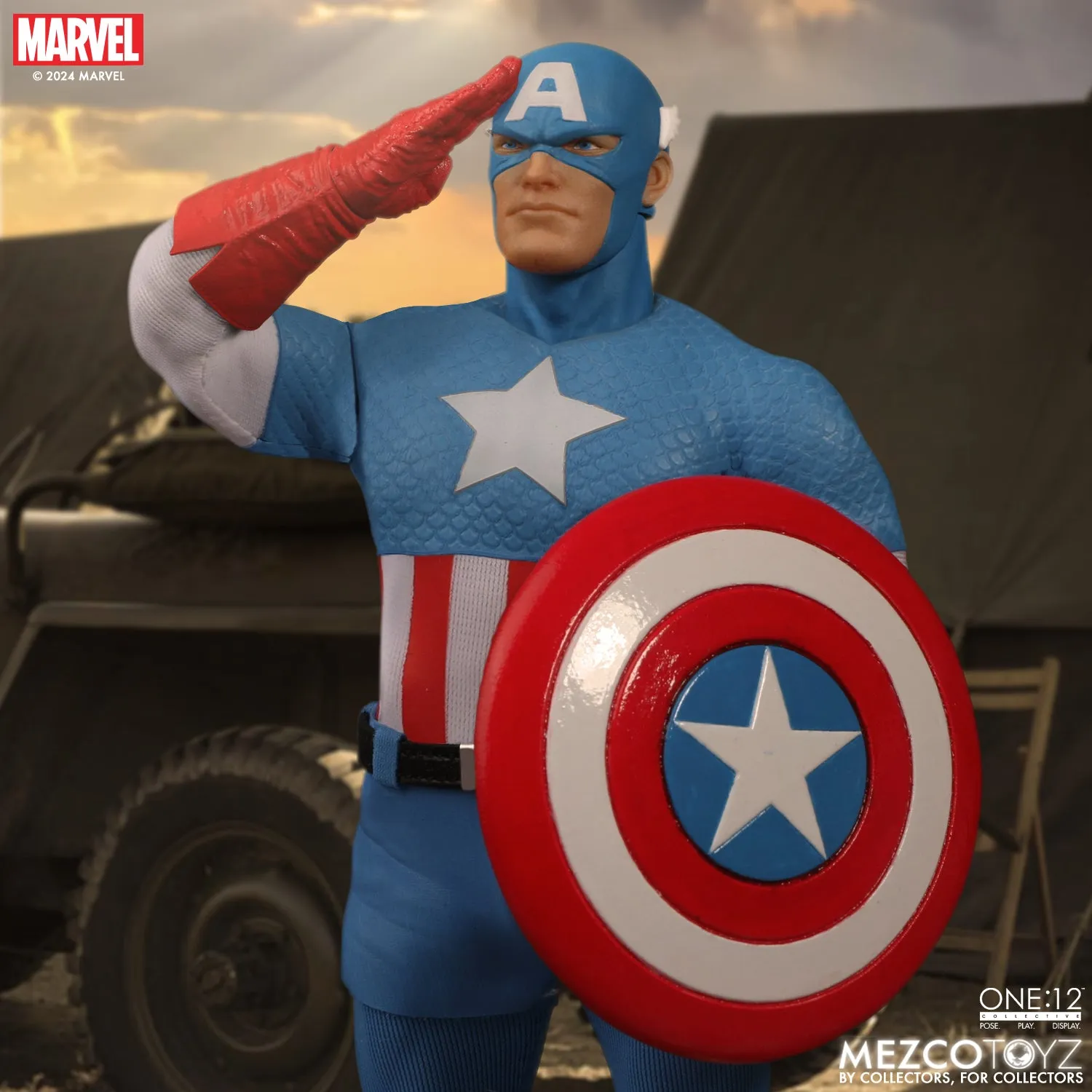 [Pre-Order] Mezco Toys: Marvel- Captain America Silver Age - One:12 Collective Action Figure