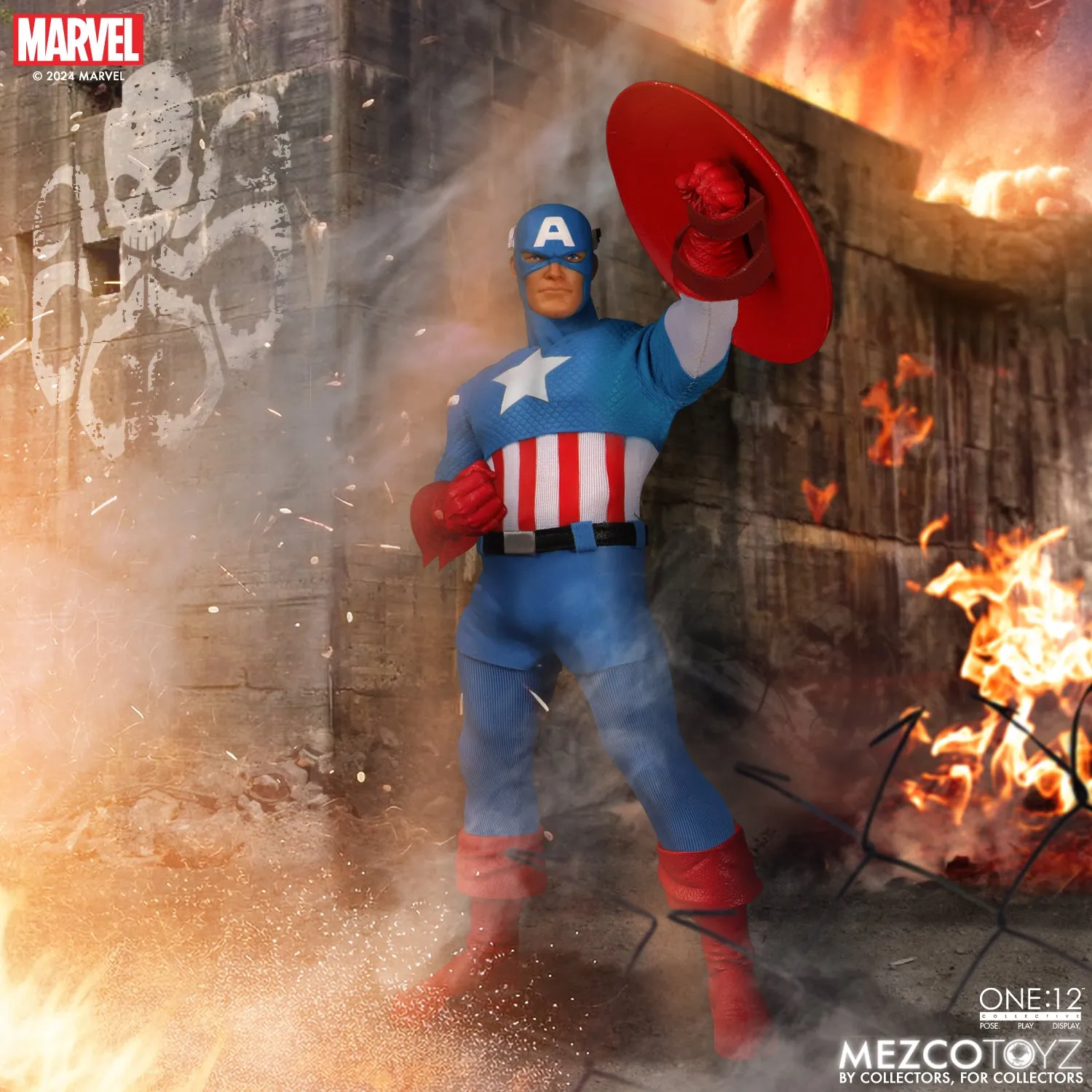 [Pre-Order] Mezco Toys: Marvel- Captain America Silver Age - One:12 Collective Action Figure