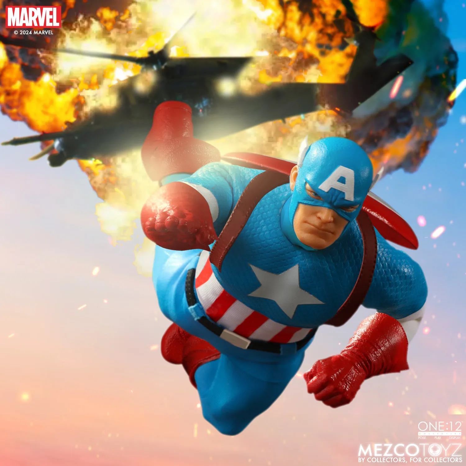 [Pre-Order] Mezco Toys: Marvel- Captain America Silver Age - One:12 Collective Action Figure