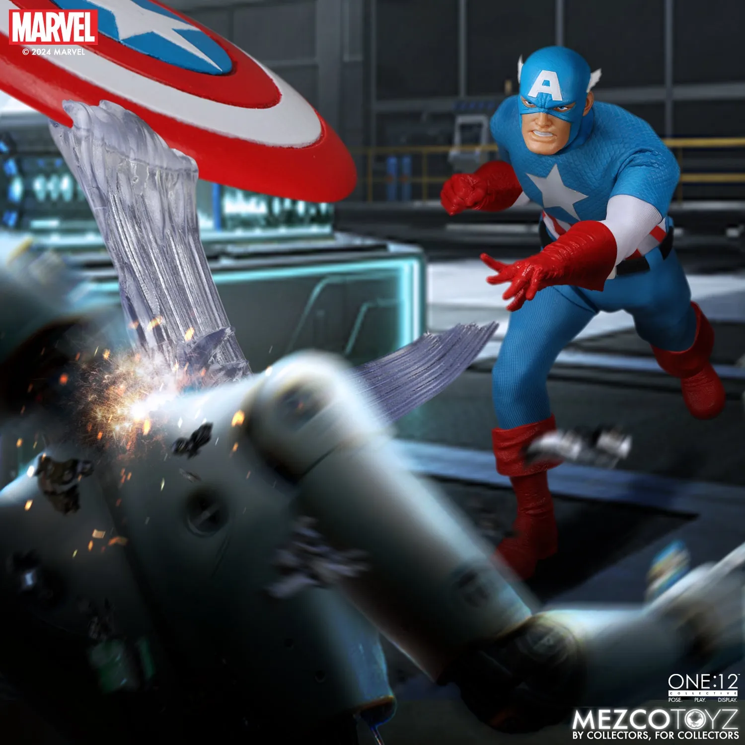 [Pre-Order] Mezco Toys: Marvel- Captain America Silver Age - One:12 Collective Action Figure